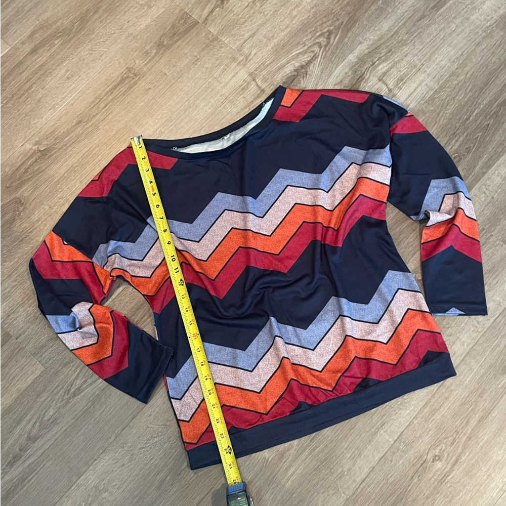 Long Sleeve Chevron Top